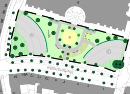 Planentwurf der Grünfläche an der Weberstr., welche von den Teilnehmer priorisiert wurde